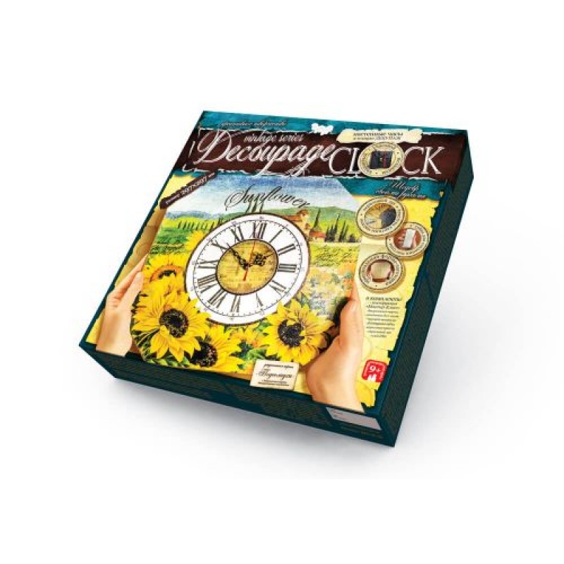 Комплект креативного творчества "Decoupage Clock Ромашки", с рамкой