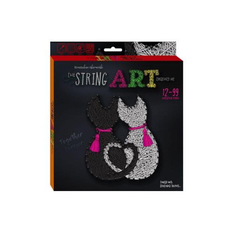 Набор креативного творчества "String Art: Котики", STRA-01-04 (укр)