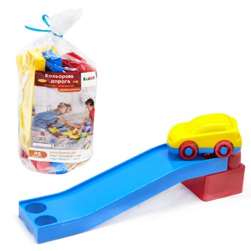 Іграшка дитяча "Різнобарвна дорога", 25 деталей Пластик Різнобарв'я (118890)