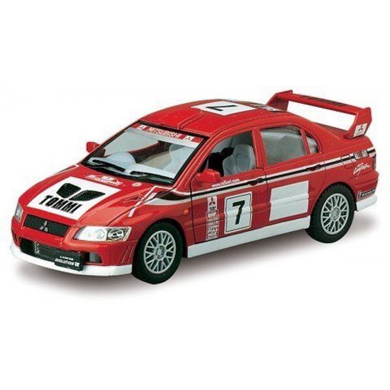 Машинка "Mitsubishi Lancer Evolution VII WRC" Метал Червоний (12585)