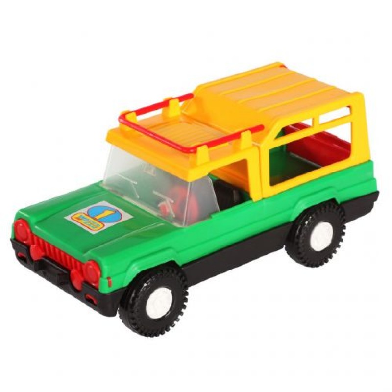 Машина пластикова Сафарі зелена Пластик Жовтий Червоний Синій Зелений (134371)