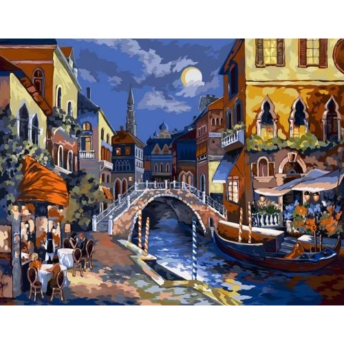 Картина за номерами "Нічна Венеція" рус Комбінований Різнобарв'я (138555)