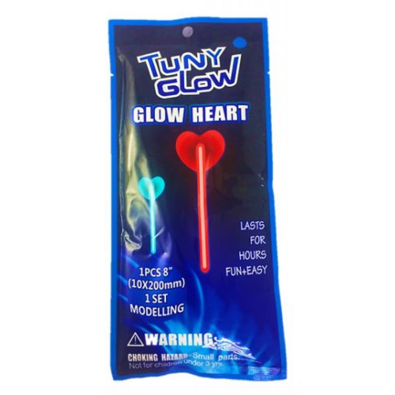 Неонова паличка "Glow Heart: Серце" Комбінований Різнобарв'я (142337)