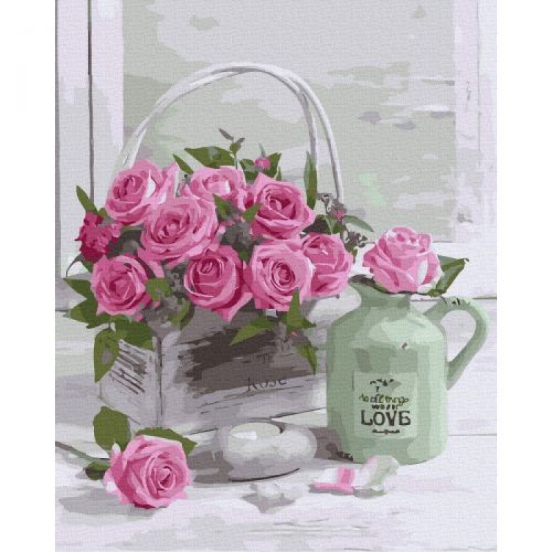 Картина по номерам "Натюрморт из роз" GX39516