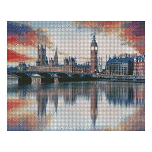 Алмазная мозаика "Отражение Лондона в Темзе"