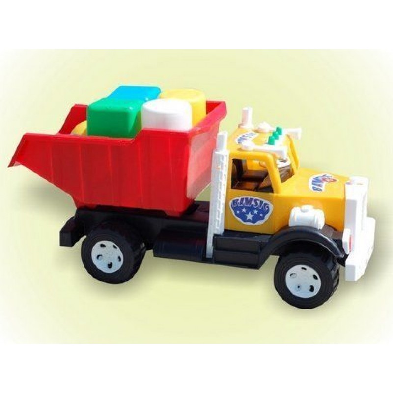 Вантажівка "Фарго-будівельник" з кубиками Пластик Червоний (16106)