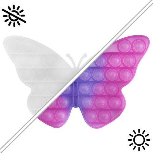 Уцінка. Іграшка-антистрес "POP IT. Метелик", Хамелеон: при натисканні бульбашки вискакують назад (163518)
