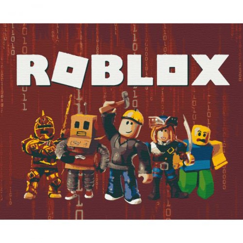 Картина за номерами "Roblox пригоди" Комбінований Білий (178262)