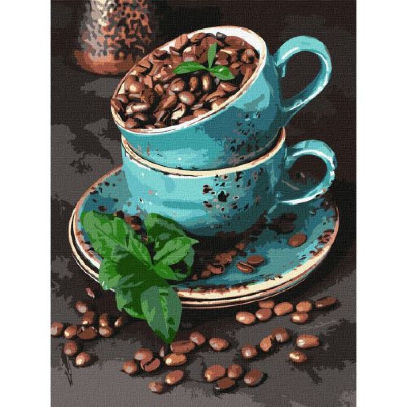 Набір для розпису по номерах. "Ароматні кавові зерна" 30х40см Комбінований Різнобарв'я (183850)