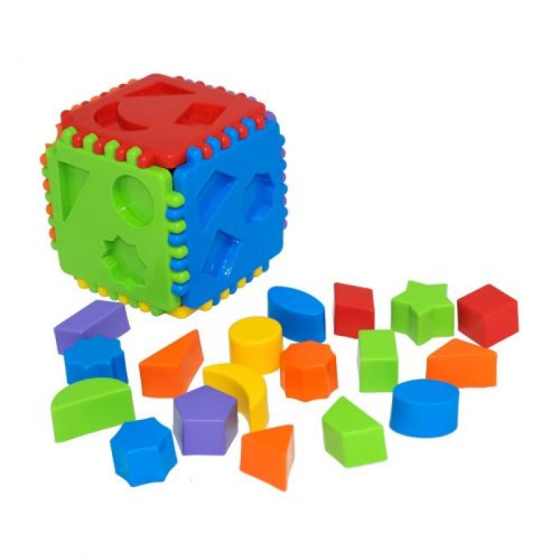 Іграшка-сортер "Educational cube" 24 елементи Пластик Різнобарв'я (192617)