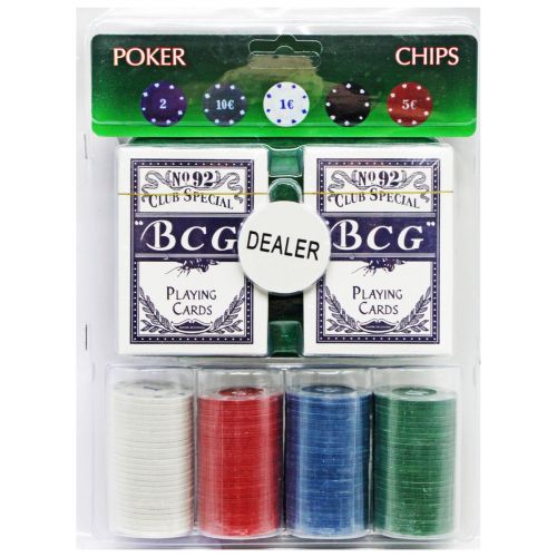 Набір для покеру 100 фішок Комбінований Різнобарв'я (197076)