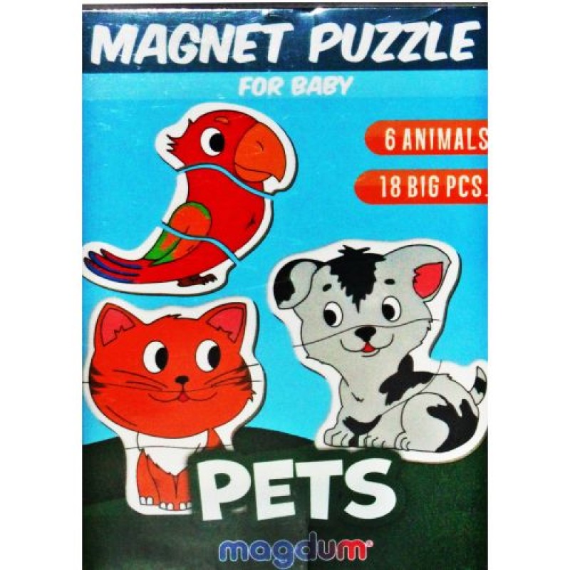 Набір магнітів "Домашні тварини", 18 елементів Комбінований Різнобарв'я (198096)