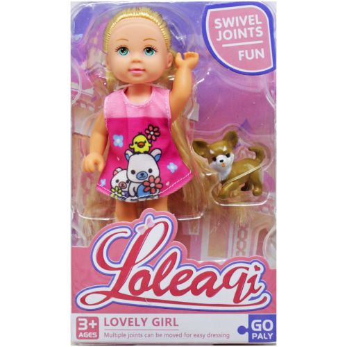 Лялька "Loleaqi" маленька з собачкою, мікс Комбінований Різнобарв'я (204004)