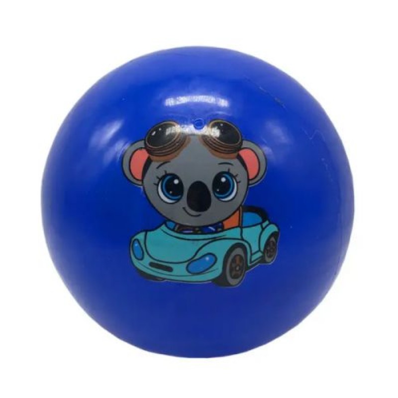 М`ячик гумовий "Звірятка", синій, 15 см Гума Різнокольоровий (204509)