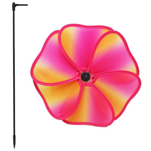 Вітрячок дитячий текстильний "Квітка", рожевий Комбінований Рожевий (204517)