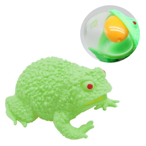 Іграшка-антистрес "Жабка з яйцем", зелений Комбінований Зелений (207763)