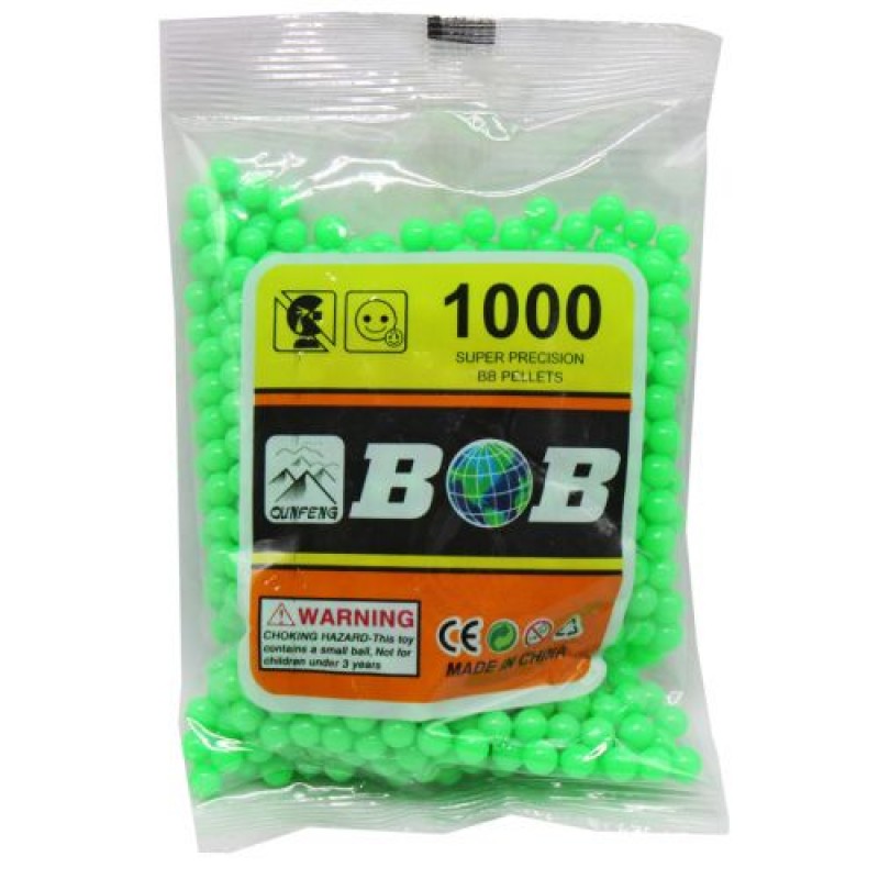 Кульки для зброї, 1000 шт. (зелений) Пластик Зелений (212414)