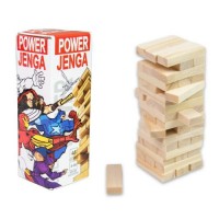 Настільна гра "Power Jenga" 48 брусків, міні (укр) Дерево Різнобарв'я (212658)