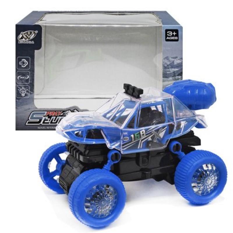 Машинка музична "Stunt Car", з димом (синя) Пластик Синій (214264)