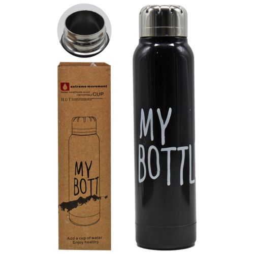 Термос металевий "My Bottle", 380 мл, чорний Метал Різнобарв'я (216127)