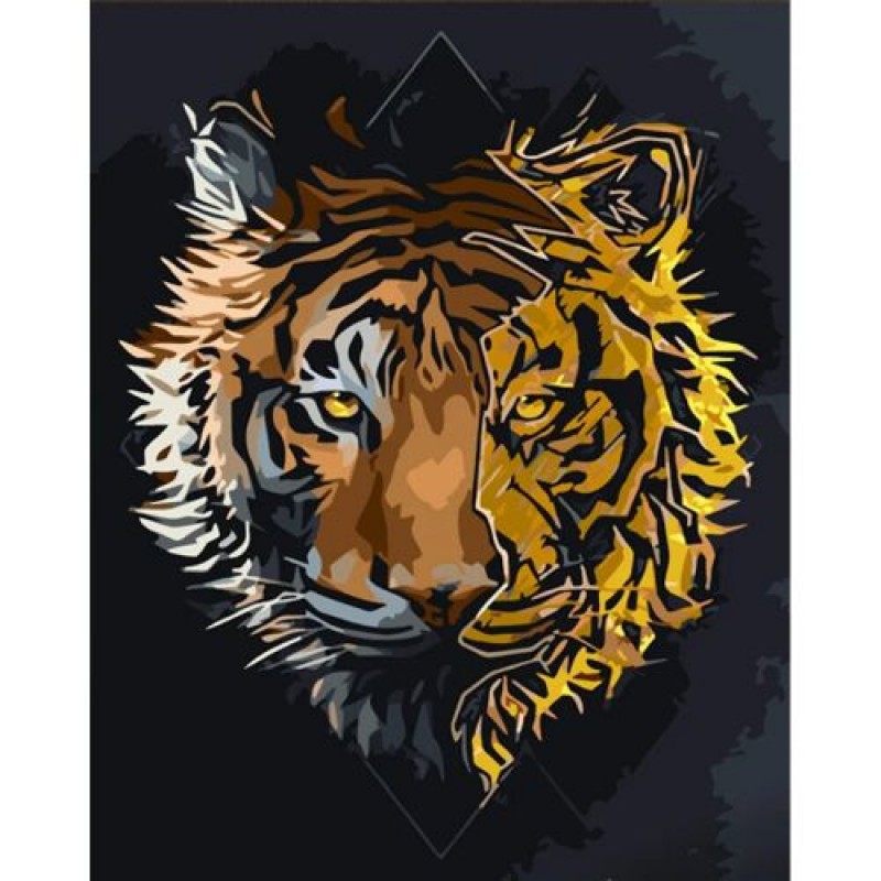 Картина за номерами "Тигр" 30х40 см Комбінований Різнобарв'я (221321)