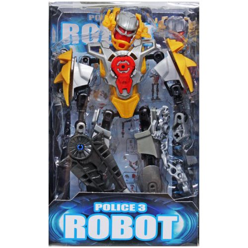 Трансформер "Police 3 Robot", сірий (18 см) Пластик Сірий (221588)