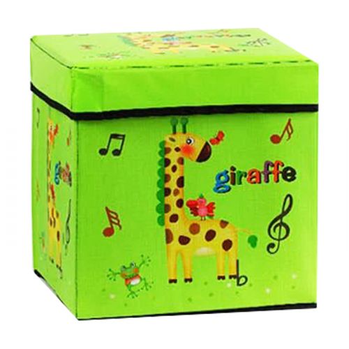 Кошик-пуфик для іграшок "Веселий жираф" Комбінований Зелений (223447)