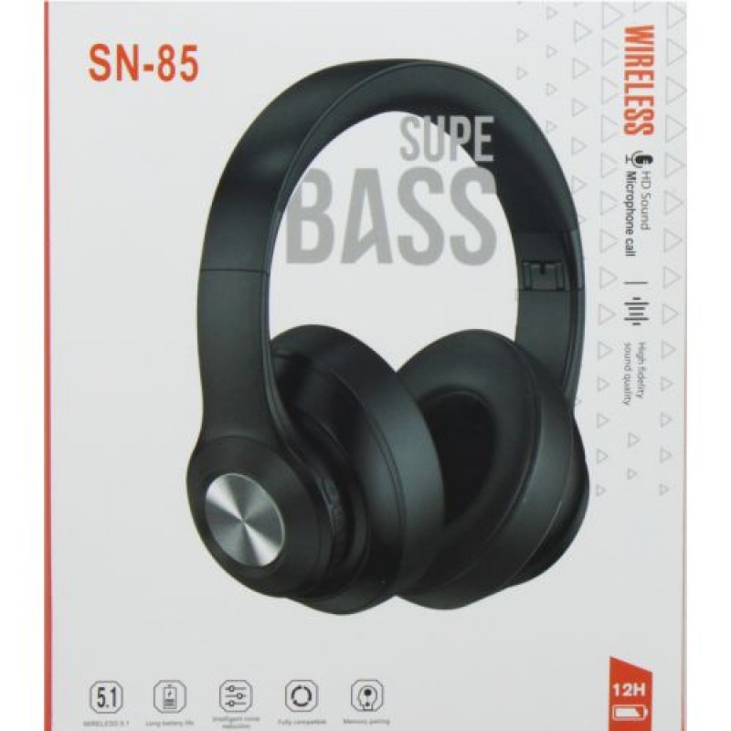 Бездротові навушники "Wir Super Bass" (чорні) Комбінований Чорний (223931)