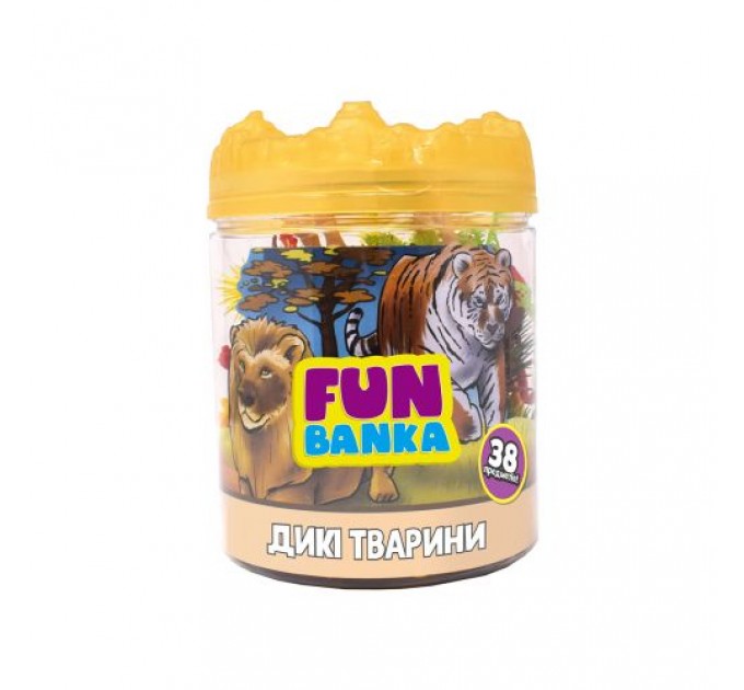 Ігровий набір "Fun Banka. Дикі тварини", 38 предметі Комбінований Різнобарв'я (224645)