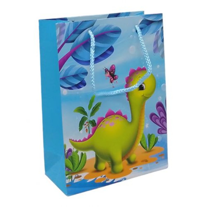 Пакет подарунковий "Динозаврики" (17,5х8х24 см.), вид 3 Картон Різнобарв'я (238837)