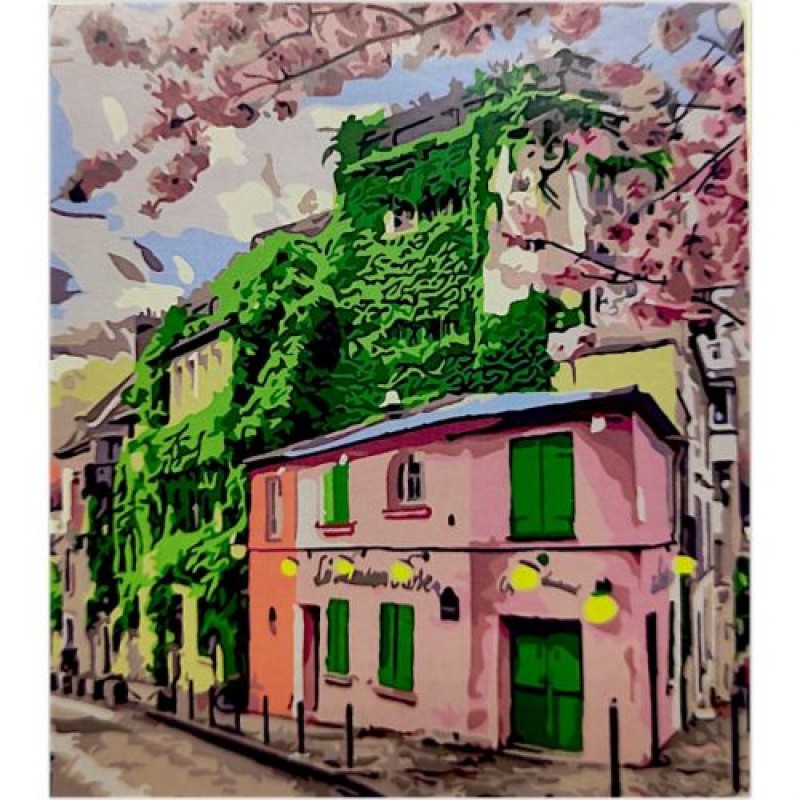 Картина по номерах "Зелена вулиця" 40х50 см Комбінований Різнобарв'я (240375)
