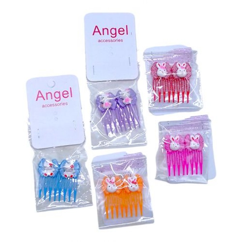 Набір дитячих аксесуарів для волосся "Angel accessories: Гребінці", 2 штуки Пластик Різнобарв'я (240650)