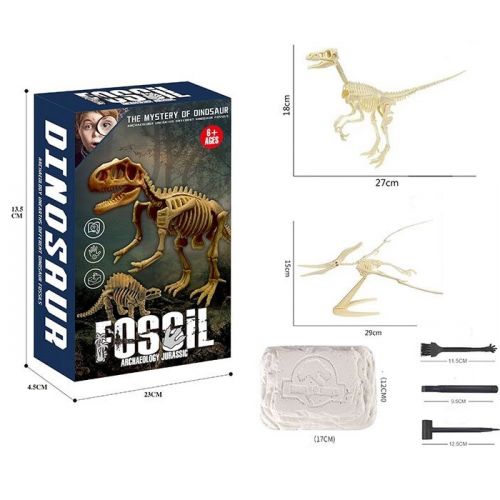 Набір для проведення розкопок "Fossil. Archaeology Jurassic" (2 скелети) Комбінований Різнобарв'я (240906)