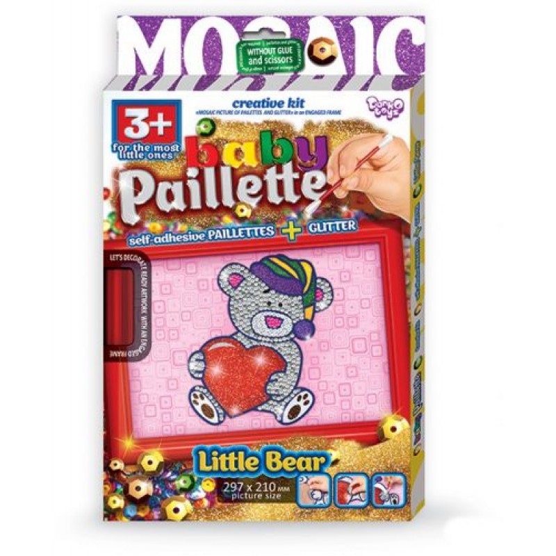 Картина-мозаїка з паєток "Baby Paillette: Мишка" Комбінований Різнобарв'я (42441)