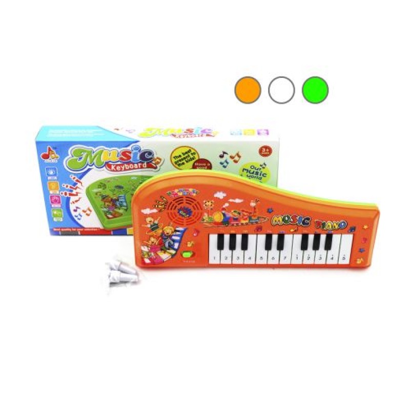 Піаніно "Music Keyboard" Пластик Салатовий оранжевий білий (60720)