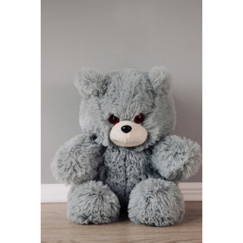 Мягкий плюшевый медведь "Мишутка" 30 см серый