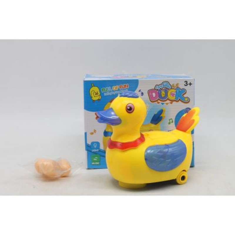 Музична іграшка "Качечка", несе яйця Пластик Жовтий (210386)