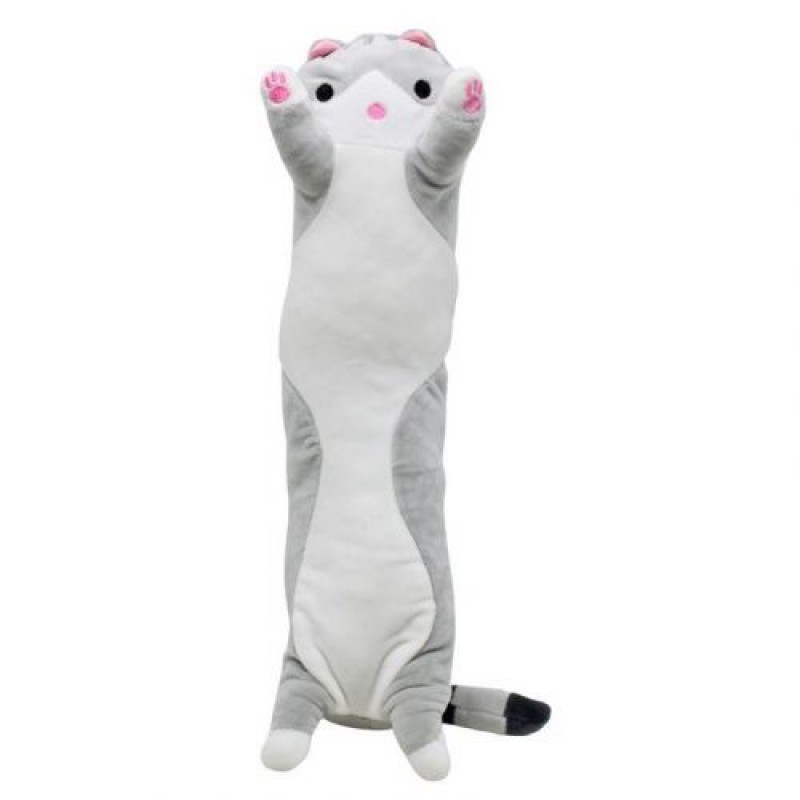 Плюшевий кіт-обіймашка Батон, сірий , 70 см Комбінований Різнокольоровий (225720)