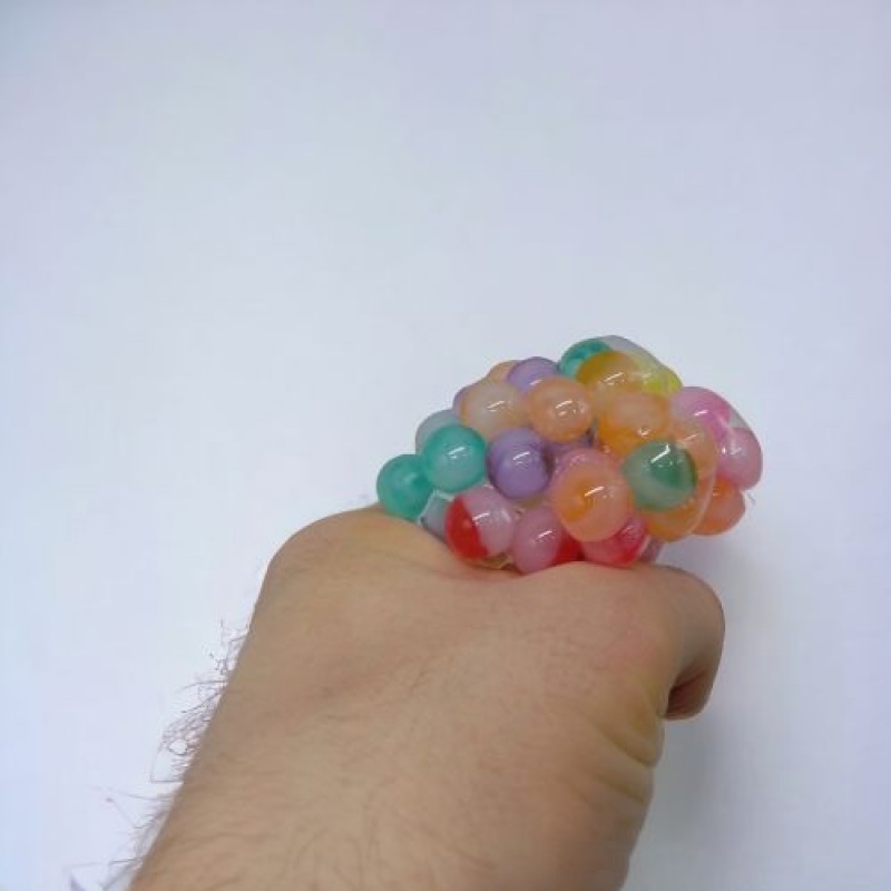 Іграшка-антистрес "Mesh Squish Ball", 6 см Комбінований Рожевий (236337)