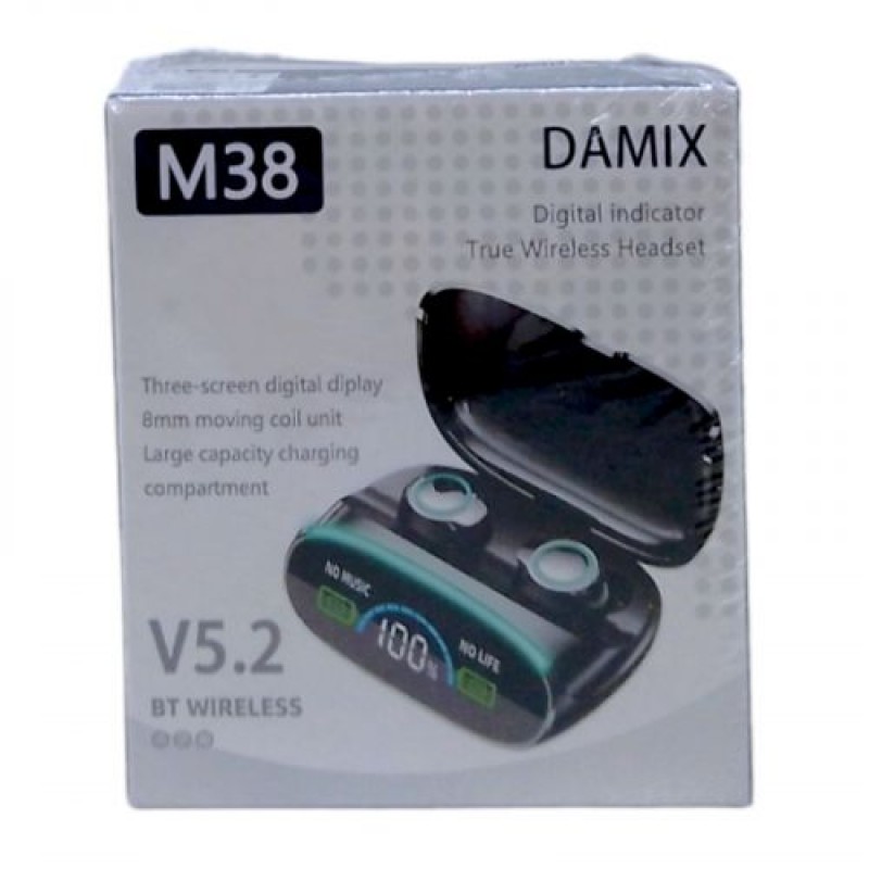 Навушники бездротові "Damix M38" Комбінований Чорний (236817)