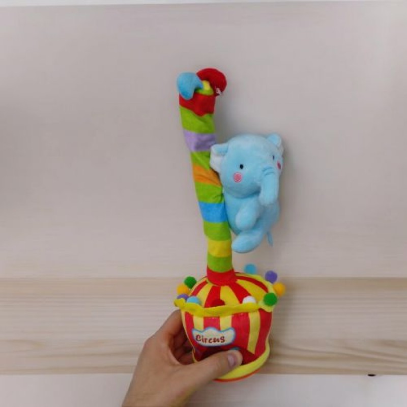Музична м`яка іграшка-повторюшка слоненя (241445)