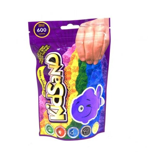 Кинетический песок KidSand, в пакете, 600 г фиолетовый KS-03-02