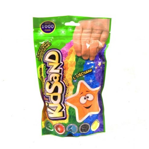 Кинетический песок "KidSand", в пакете, 1000 г (оранжевый) KS-03-01