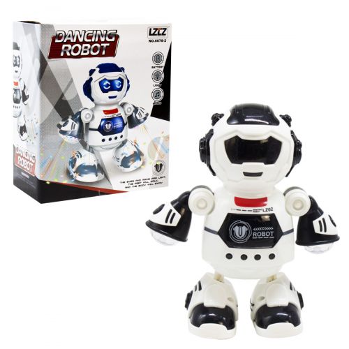 Танцюючий робот "Dancing Robot" Пластик Чорно-білий синьо-білий (113038)