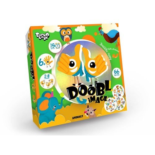 Настільна гра "Doobl image: Animals" укр Комбінований Різнобарвний (138574)