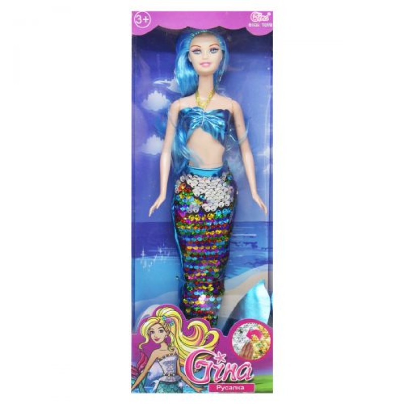 Кукла русалка "Gina", синий