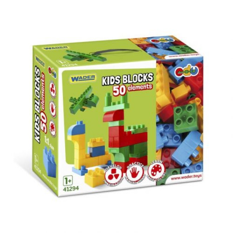 Конструктор "Kids Blocks", 50 елем. Пластик Різнобарв'я (194773)