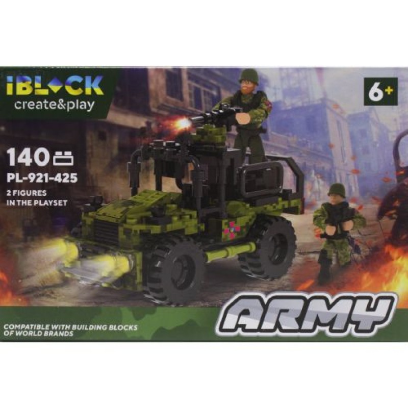 Конструктор "Army: Військовий Джип", 140 дет. пластик Різнобарв'я (203041)