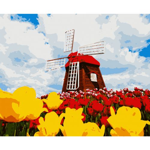 Картина за номерами "Квітуча Голландія" ★★★★ Комбінований Різнобарв'я (204181)
