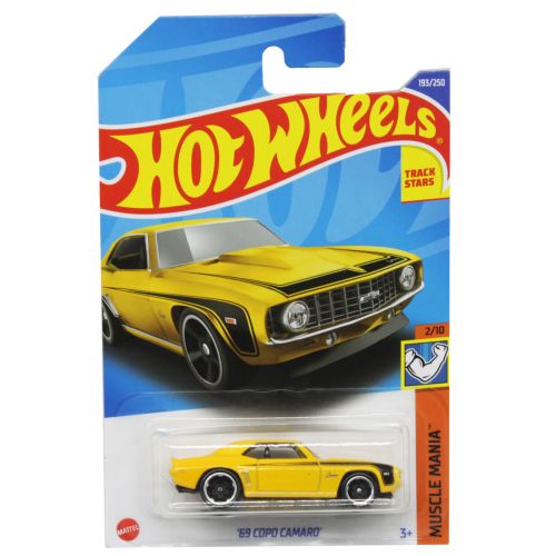 Машинка "Hot wheels: COPO CAMARO" (оригінал) Металопластик Жовтий (205657)